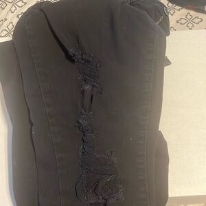 Black ripped Levis